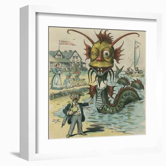 The Sea-Serpent Season Upon Us Again-Frederick Burr Opper-Framed Art Print