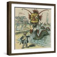 The Sea-Serpent Season Upon Us Again-Frederick Burr Opper-Framed Art Print