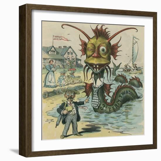 The Sea-Serpent Season Upon Us Again-Frederick Burr Opper-Framed Art Print