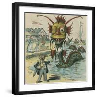 The Sea-Serpent Season Upon Us Again-Frederick Burr Opper-Framed Art Print