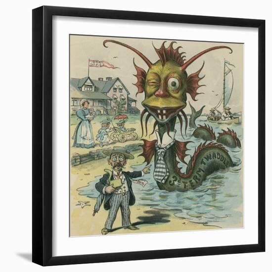 The Sea-Serpent Season Upon Us Again-Frederick Burr Opper-Framed Art Print