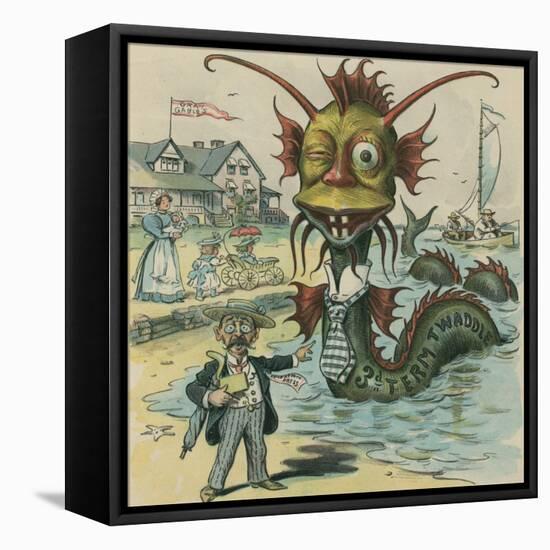 The Sea-Serpent Season Upon Us Again-Frederick Burr Opper-Framed Stretched Canvas