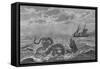 The "Sea-Serpent" Seen at Gloucester Bay Boston Massachusetts on Several Occasions-N. T. Gibson-Framed Stretched Canvas