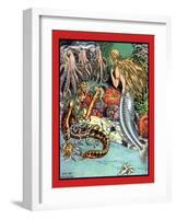The Sea Witch's Deal-Ivan Bilibin-Framed Art Print