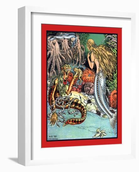 The Sea Witch's Deal-Ivan Bilibin-Framed Art Print