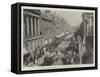 The Seaforth Highlanders Marching Through Inverness after their Recruiting Expedition-null-Framed Stretched Canvas