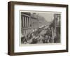 The Seaforth Highlanders Marching Through Inverness after their Recruiting Expedition-null-Framed Giclee Print