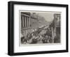 The Seaforth Highlanders Marching Through Inverness after their Recruiting Expedition-null-Framed Giclee Print