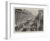 The Seaforth Highlanders Marching Through Inverness after their Recruiting Expedition-null-Framed Giclee Print