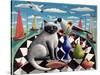 The Seagull and the Cat-PJ Crook-Stretched Canvas