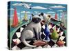 The Seagull and the Cat-PJ Crook-Stretched Canvas