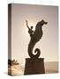 The Seahorse Sculpture on the Malecon, Puerto Vallarta, Jalisco, Mexico, North America-Michael DeFreitas-Stretched Canvas