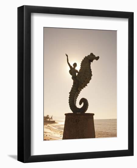 The Seahorse Sculpture on the Malecon, Puerto Vallarta, Jalisco, Mexico, North America-Michael DeFreitas-Framed Premium Photographic Print