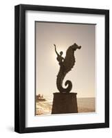 The Seahorse Sculpture on the Malecon, Puerto Vallarta, Jalisco, Mexico, North America-Michael DeFreitas-Framed Photographic Print