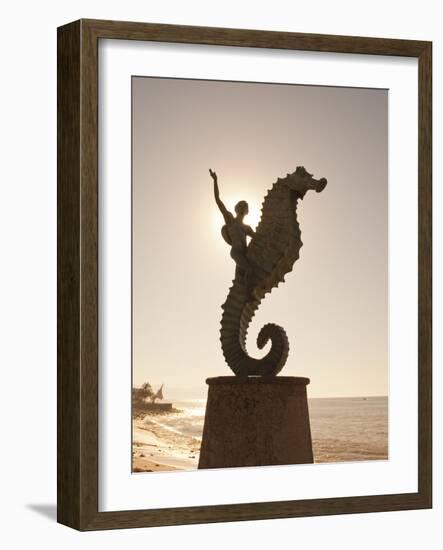 The Seahorse Sculpture on the Malecon, Puerto Vallarta, Jalisco, Mexico, North America-Michael DeFreitas-Framed Photographic Print