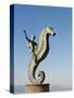 The Seahorse Sculpture on the Malecon, Puerto Vallarta, Jalisco, Mexico, North America-Michael DeFreitas-Stretched Canvas