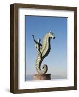 The Seahorse Sculpture on the Malecon, Puerto Vallarta, Jalisco, Mexico, North America-Michael DeFreitas-Framed Photographic Print