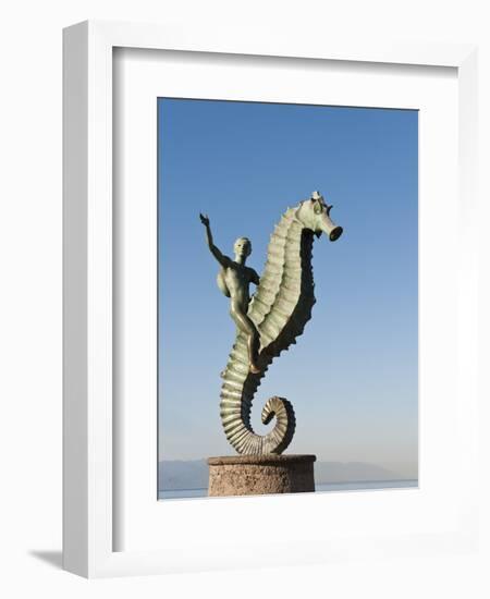 The Seahorse Sculpture on the Malecon, Puerto Vallarta, Jalisco, Mexico, North America-Michael DeFreitas-Framed Photographic Print