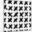 The Seamless Black and White Pattern with Crosses. the Creative Monochrome Hand Drawn Background Fo-wildfloweret-Mounted Art Print
