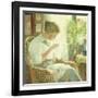 The Seamstress, 1914-Knud Larsen-Framed Giclee Print