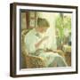 The Seamstress, 1914-Knud Larsen-Framed Giclee Print