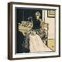 The Seamstress, C1900-Emil Orlik-Framed Giclee Print