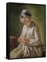 The Seamstress Or, Young Woman Working-Francoise Duparc-Framed Stretched Canvas