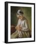 The Seamstress Or, Young Woman Working-Francoise Duparc-Framed Giclee Print