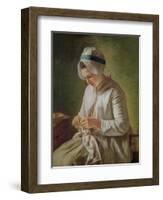 The Seamstress Or, Young Woman Working-Francoise Duparc-Framed Giclee Print