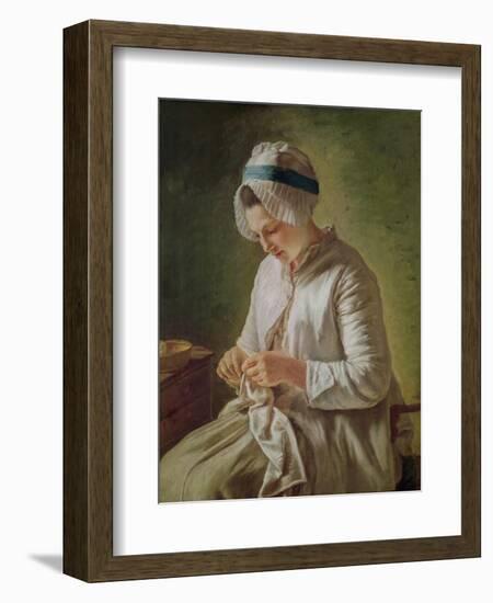 The Seamstress Or, Young Woman Working-Francoise Duparc-Framed Giclee Print