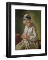 The Seamstress Or, Young Woman Working-Francoise Duparc-Framed Giclee Print