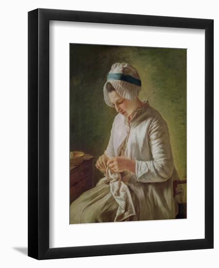 The Seamstress Or, Young Woman Working-Francoise Duparc-Framed Giclee Print