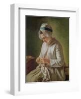 The Seamstress Or, Young Woman Working-Francoise Duparc-Framed Giclee Print