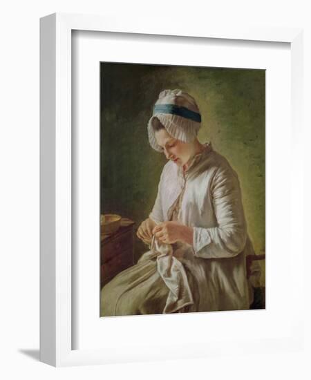 The Seamstress Or, Young Woman Working-Francoise Duparc-Framed Giclee Print