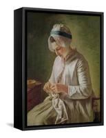 The Seamstress Or, Young Woman Working-Francoise Duparc-Framed Stretched Canvas