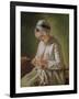 The Seamstress Or, Young Woman Working-Francoise Duparc-Framed Giclee Print