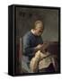 The Seamstress-Jean-François Millet-Framed Stretched Canvas