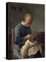The Seamstress-Jean-François Millet-Stretched Canvas