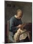 The Seamstress-Jean-François Millet-Mounted Giclee Print