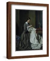 The Seamstress-Charles Baugniet-Framed Giclee Print