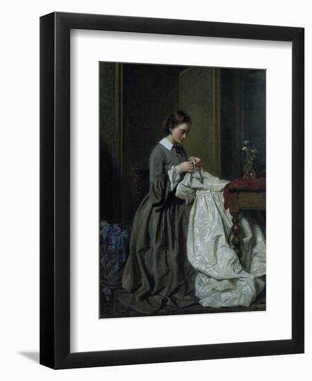 The Seamstress-Charles Baugniet-Framed Giclee Print