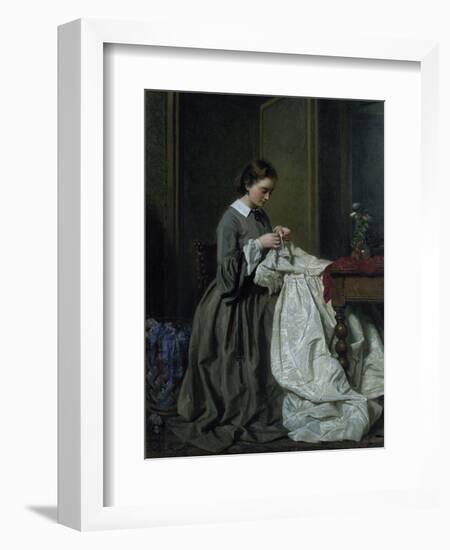 The Seamstress-Charles Baugniet-Framed Giclee Print