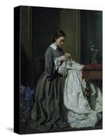 The Seamstress-Charles Baugniet-Stretched Canvas