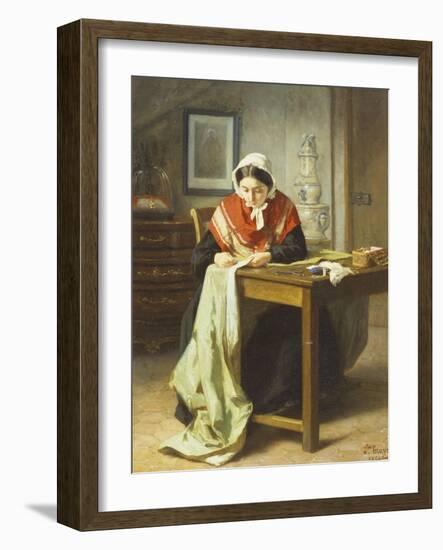 The Seamstress-Jules Trayer-Framed Giclee Print