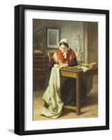 The Seamstress-Jules Trayer-Framed Giclee Print
