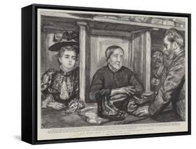 The Seamy Side of Life, Behind a Pawnbroker's Counter-Charles Paul Renouard-Framed Stretched Canvas