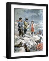 The Search for the 1897 Andree Expedition to the North Pole-null-Framed Giclee Print