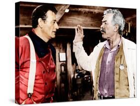 THE SEARCHERS, from left: John Wayne, Ward Bond, 1956-null-Stretched Canvas