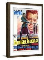 The Searchers, Italian Movie Poster, 1956-null-Framed Art Print