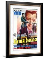 The Searchers, Italian Movie Poster, 1956-null-Framed Art Print